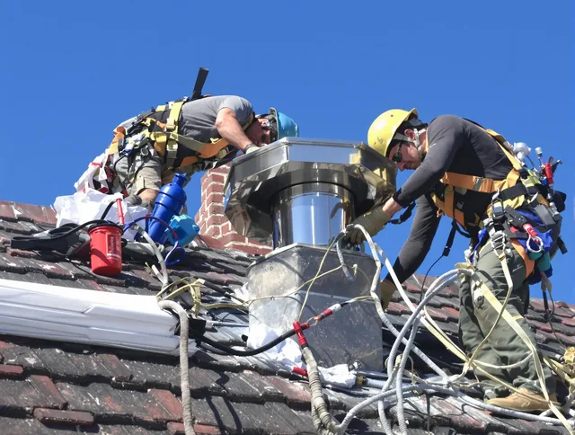 Protective chimney cap installed by Windsor Locks Chimney Sweep in Windsor Locks, CT
