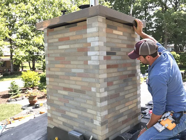 Windsor Locks Chimney Sweep completing a modern chimney remodel in Windsor Locks, CT