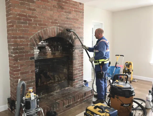 Windsor Locks Chimney Sweep expert performing detailed chimney sweep in Windsor Locks, CT