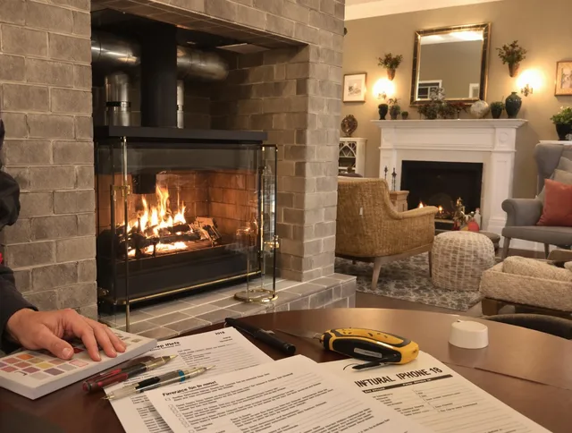 Windsor Locks Chimney Sweep verifying fireplace safety measures in Windsor Locks, CT